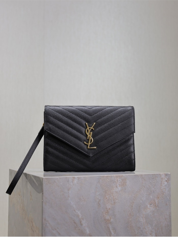 생로랑 여성 로렌 마틀라세 클러치 617662_bk