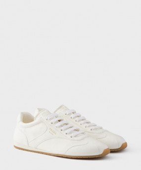 프라다 여성 나파 가죽 스니커즈 P01163716_WH