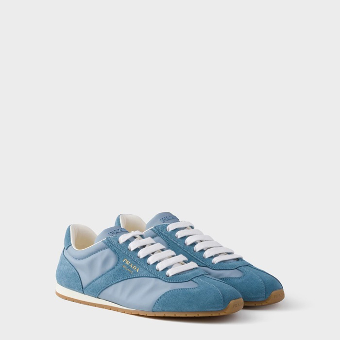 프라다 여성 나파 가죽 스니커즈 P01163716_BL