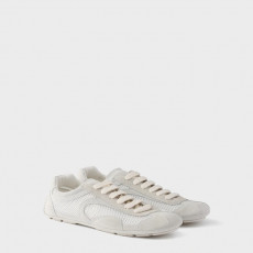 프라다 여성 몬테카를로 리에디션 2005 스웨이드 메쉬 스니커즈 1E247OFD_WH