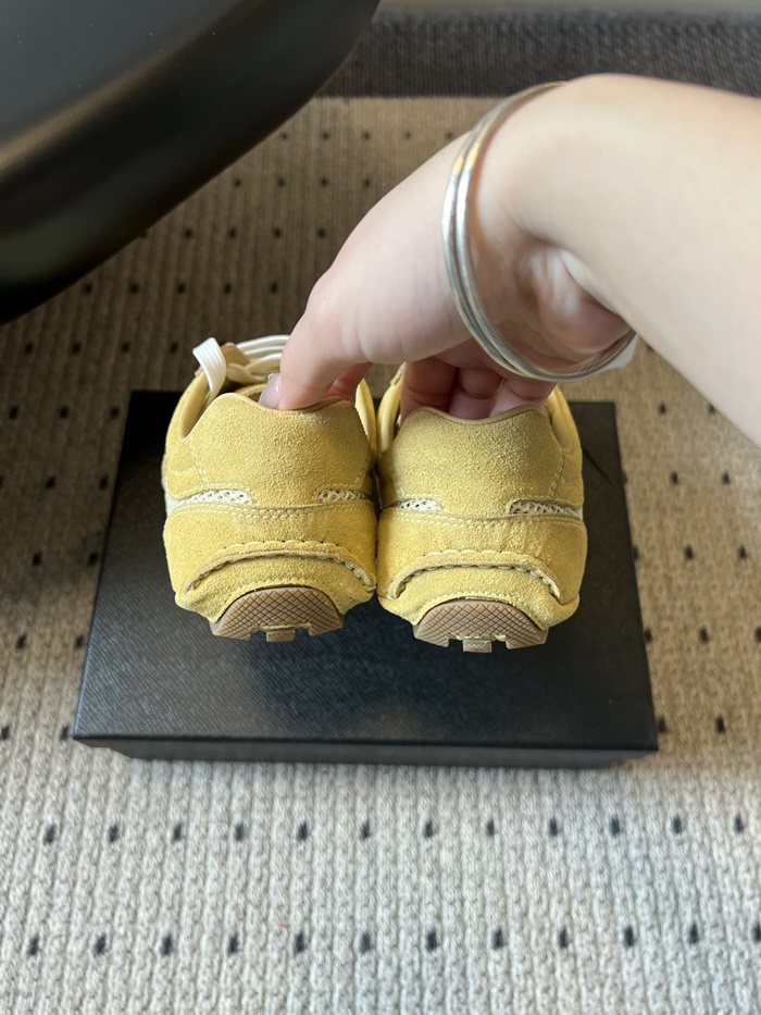 프라다 여성 몬테카를로 리에디션 2005 스웨이드 메쉬 스니커즈 1E247OFD_YE