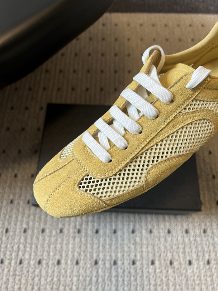 프라다 여성 몬테카를로 리에디션 2005 스웨이드 메쉬 스니커즈 1E247OFD_YE