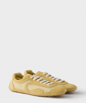 프라다 여성 몬테카를로 리에디션 2005 스웨이드 메쉬 스니커즈 1E247OFD_YE