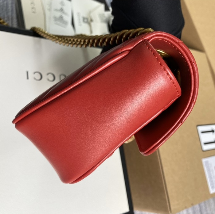 구찌 여성 GG 마몽 마틀라세 미니 숄더백 446744_RE