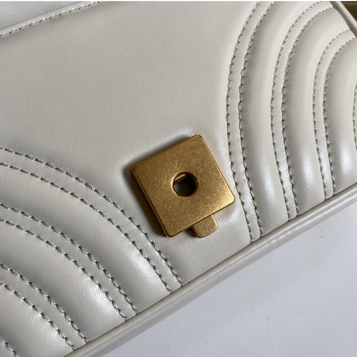 구찌 여성 GG 마몽 마틀라세 미니 숄더백 446744_WH