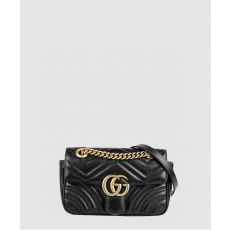 구찌 여성 GG 마몽 마틀라세 미니 숄더백 446744_BK