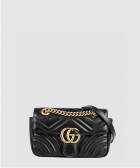 구찌 여성 GG 마몽 마틀라세 미니 숄더백 446744_BK