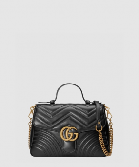 구찌 여성 GG 마몽 스몰 탑 핸들백 547260_BK