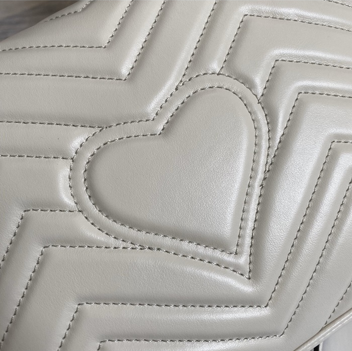 구찌 여성 GG 마몽 스몰 탑 핸들백 547260_WH