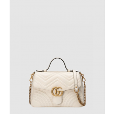 구찌 여성 GG 마몽 스몰 탑 핸들백 547260_WH
