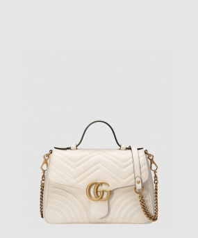 구찌 여성 GG 마몽 스몰 탑 핸들백 547260_WH