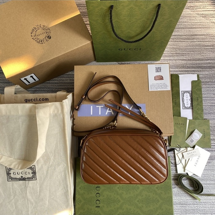 구찌 여성 GG 마몽 마틀라세 스몰 숄더백 4476320_BR