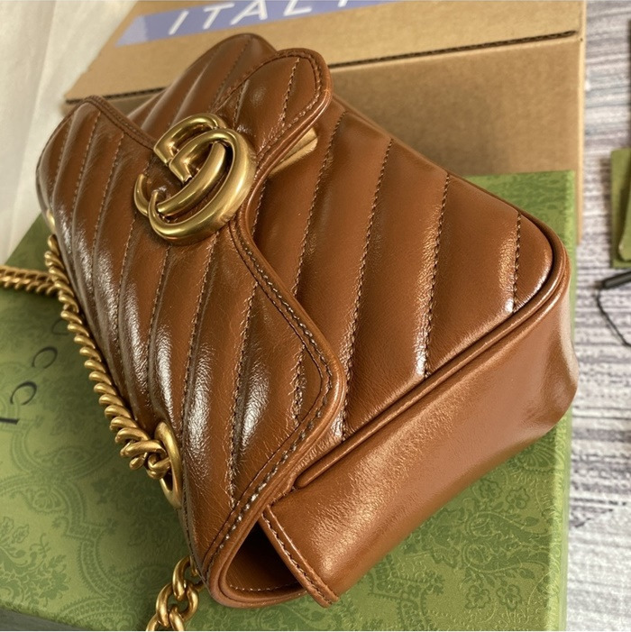 구찌 여성 GG 마몽 미니 숄더백 446744_BR