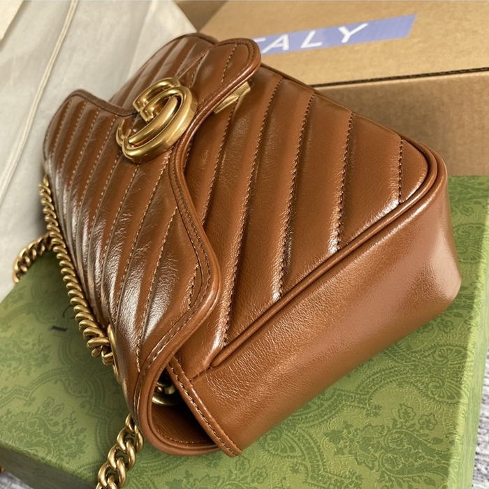 구찌 여성 GG 마몽 마틀라세 숄더백 443497_BR