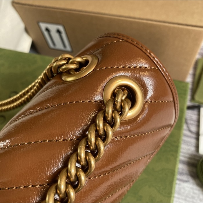 구찌 여성 GG 마몽 마틀라세 숄더백 443497_BR