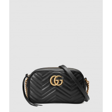 구찌 여성 GG 마몽 마틀라세 미니 카메라백 ‎448065_BK