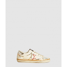 골든구스 공용 퍼포레이티드 메탈릭 레더 힐탭 슈퍼스타 GMF00843