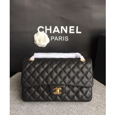 샤넬 미디움 클래식 플랩백 블랙 캐비어 카프스킨 금장 A01112