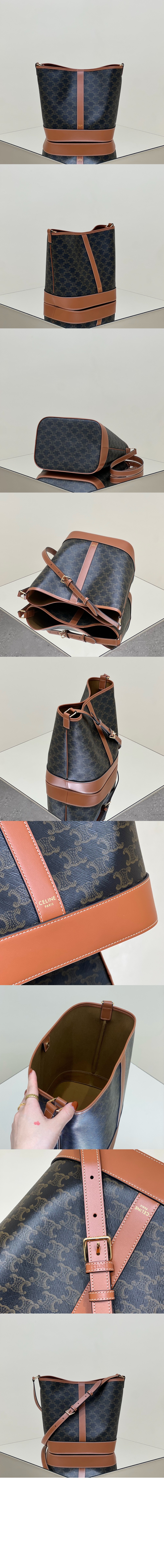 셀린느 트리오페 버킷백 미듐 191132