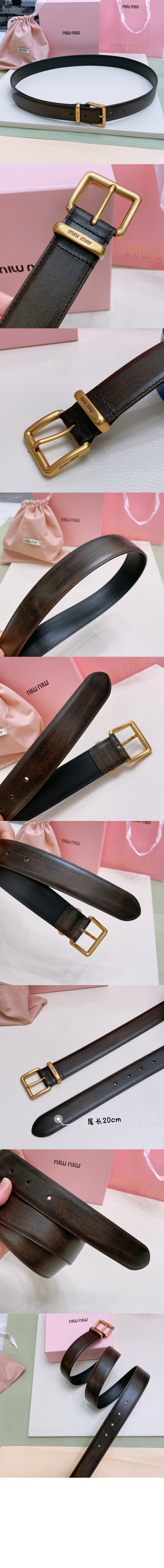 미우미우 나파 가죽 벨트 5CC536