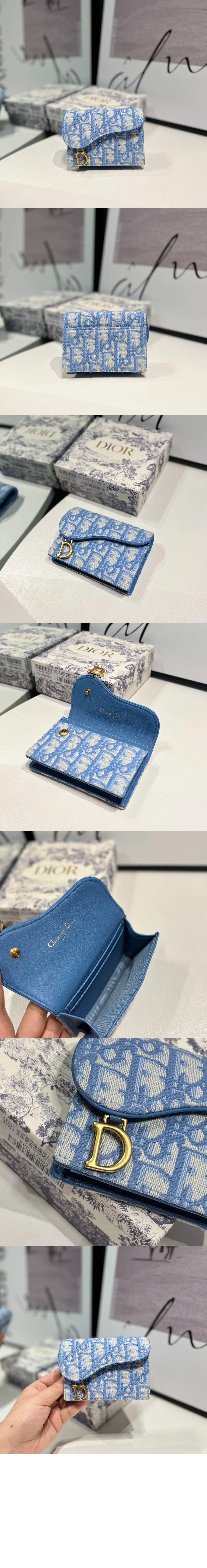 디올 새들 플랩 카드지갑 S5611