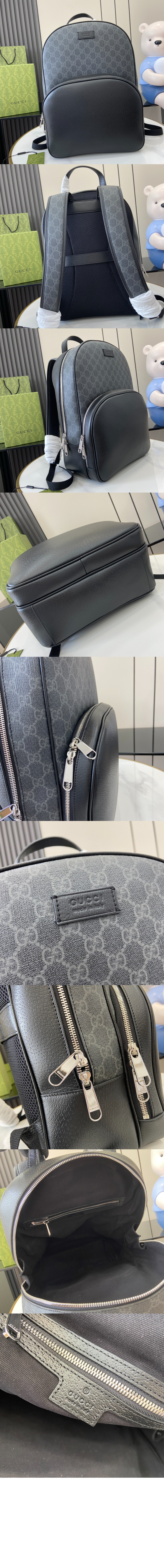 구찌 태그 장식의 미디엄 GG 백팩 795462