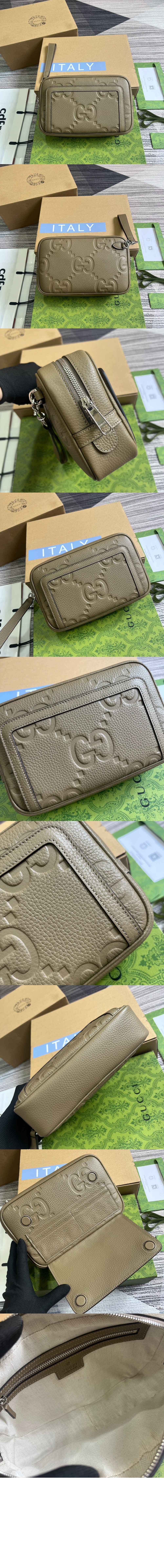 구찌 GG 프린팅 엠보 클러치 760244