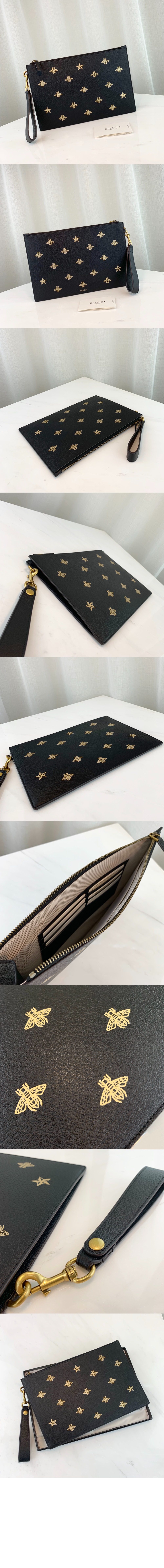 구찌 스타 레더 파우치 495066