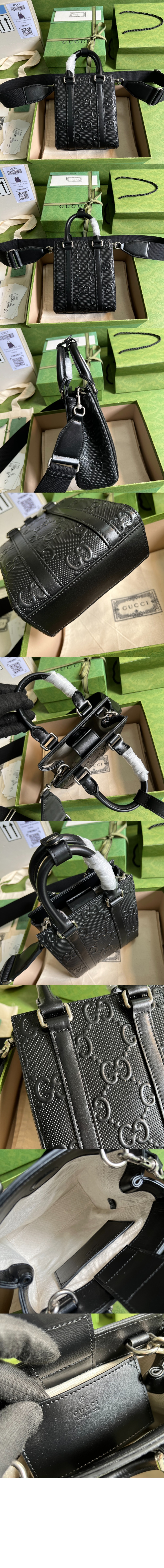 구찌 GG 엠보스 미니 토트백 696010