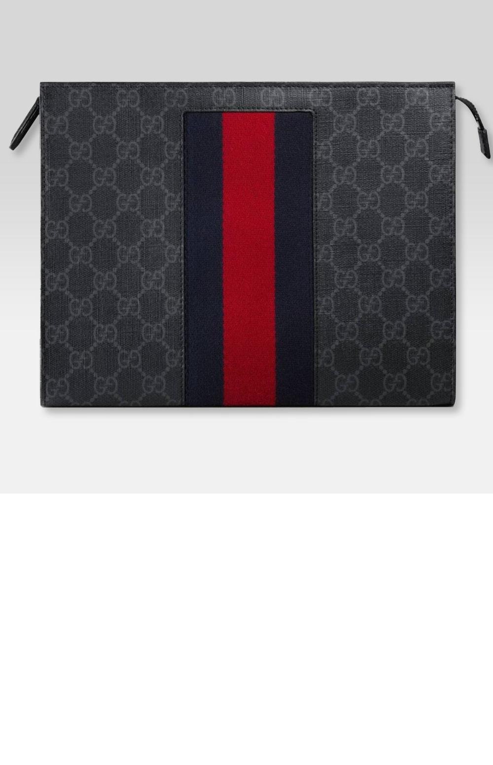 구찌 GG 수프림 웹 클러치 475316