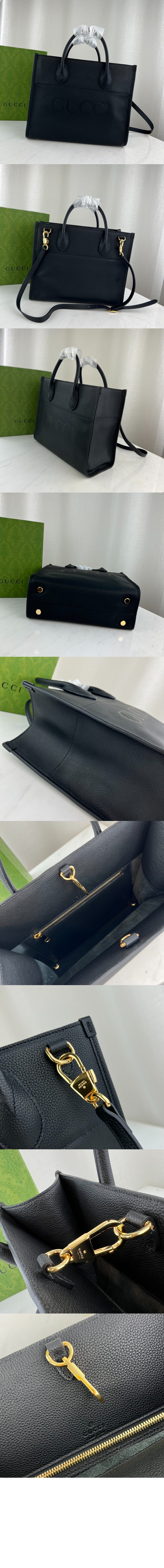 구찌 로고 스몰 토트백 674822