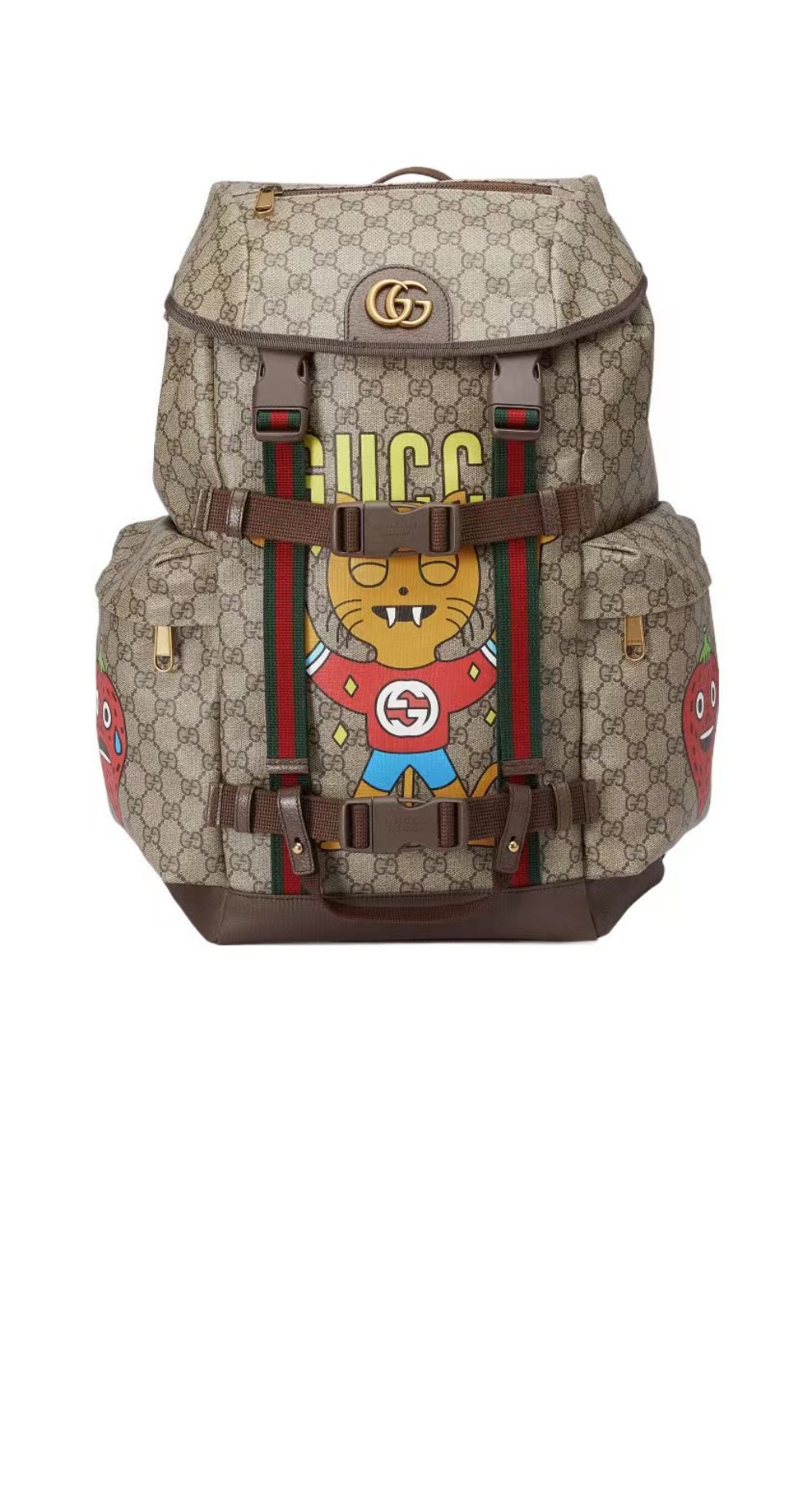 구찌 캣 프린트 스케이트보드 백팩 690999