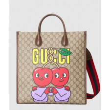 구찌 체리 프린트 미듐 토트백 703264