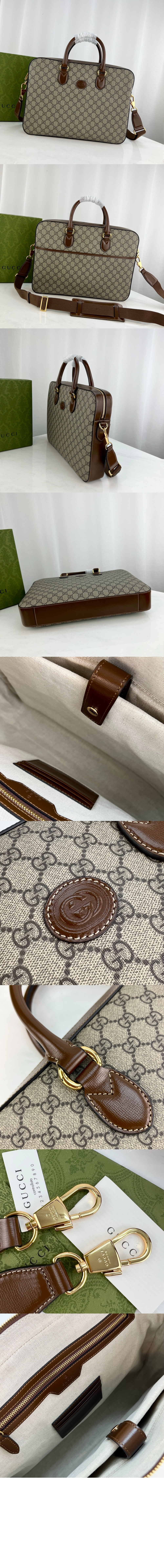 구찌 인터로킹 G 장식의 비즈니스 케이스 674140