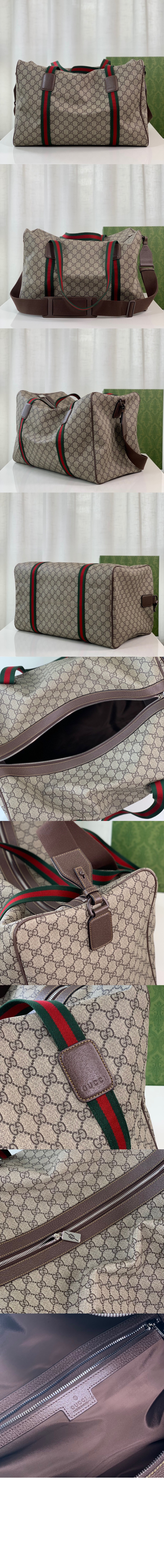 구찌 웹(WEB) 라지 더플백 758664