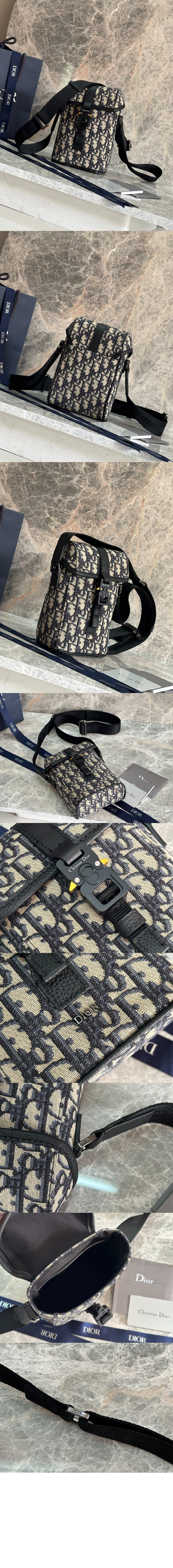 디올 Hit the Road 미니 플랩 버티컬 스트랩백 2HTCA