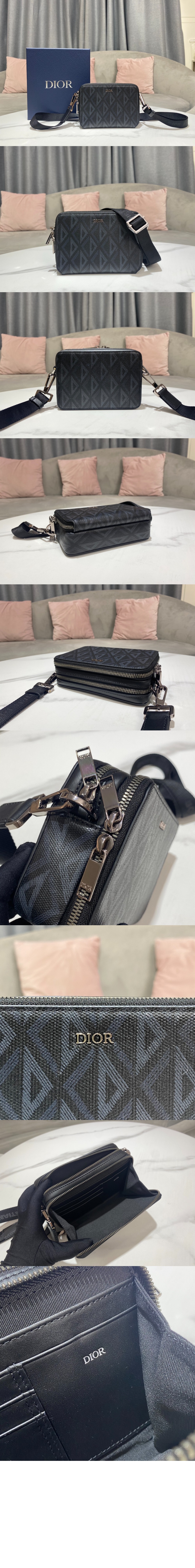 디올 스트랩 지퍼 파우치 2ESBC