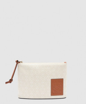 로에베 오블롱 파우치 - 애너그램 자카드 & 카프스킨