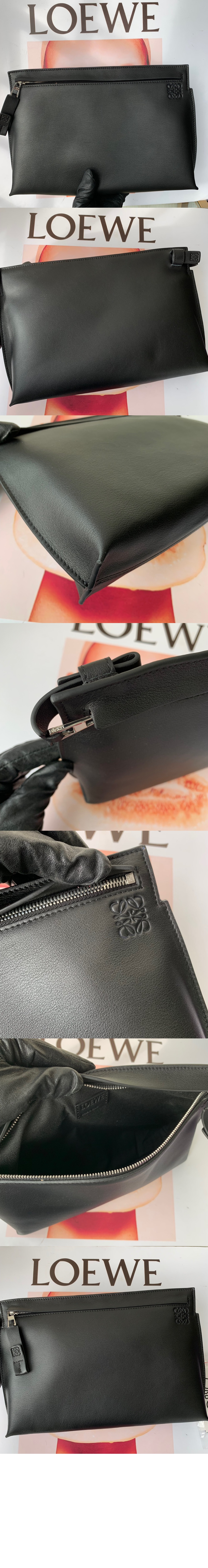 로에베 T 파우치 - 새틴 카프스킨