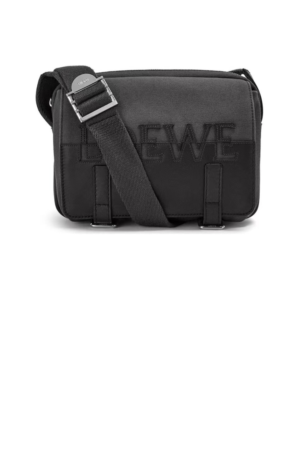 로에베 리터리 메신저 백 - 소프트 그레인 카프스킨 & 캔버스