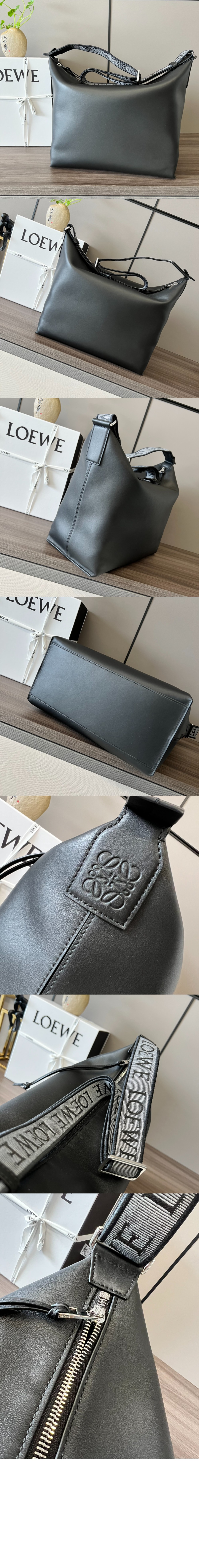 로에베 큐비 크로스 백 - 유연한 스무스 카프스킨 & 자카드