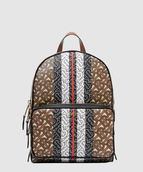 버버리 스트라이프 프린트 캔버스 백팩 80193461