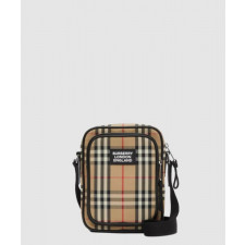 버버리 체크 레더 크로스바디백 80233811