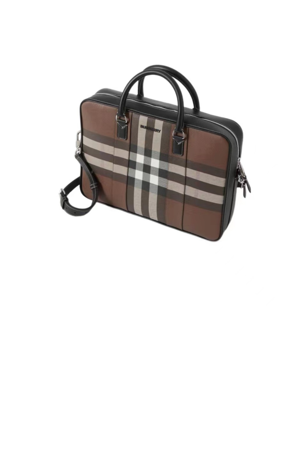 버버리 체크 레더 브리프케이스 80527721