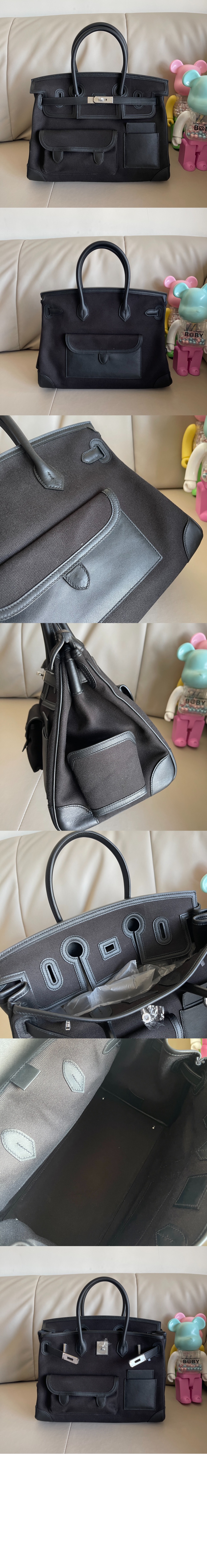 에르메스 캔버스 토트백