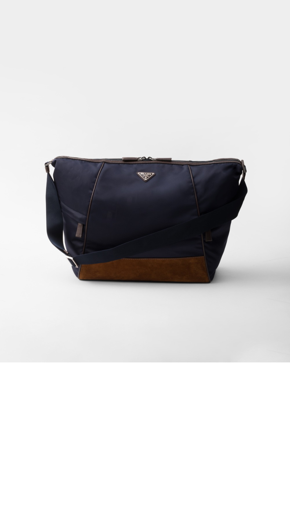 프라다 리나일론 및 가죽 숄더백 2VH180