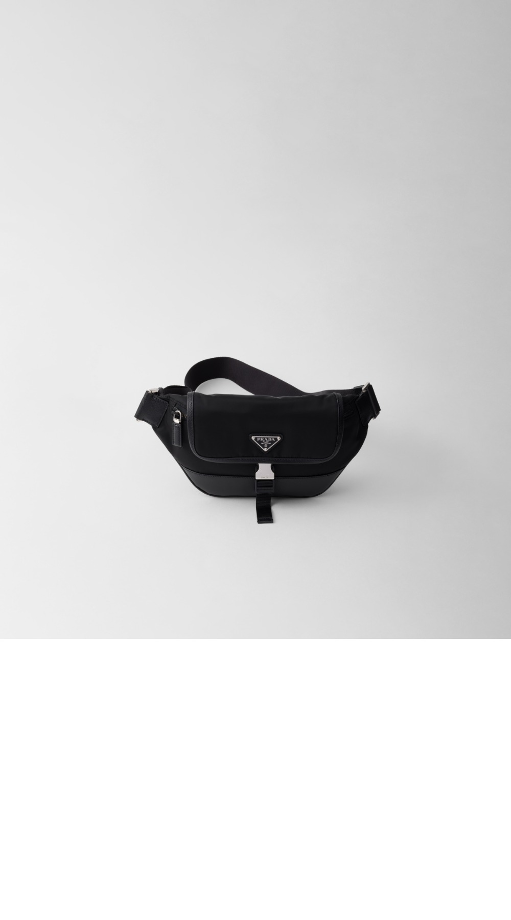 프라다 리나일론 및 사피아노 가죽 숄더백 2VH176