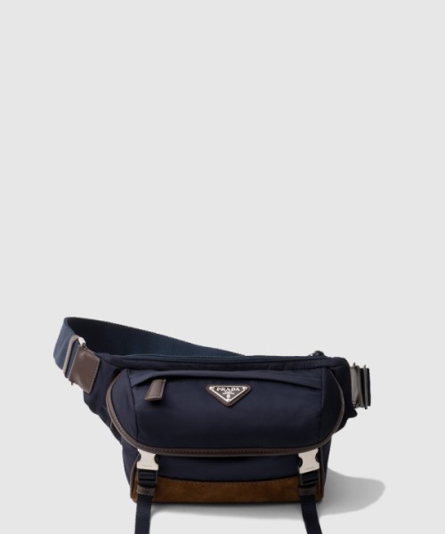 프라다 스몰 리나일론 및 가죽 숄더백 2VH171