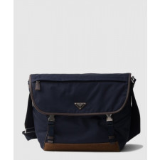 프라다 라지 리나일론 및 가죽 숄더백 2VD052