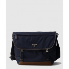 프라다 라지 리나일론 및 가죽 숄더백 2VD052